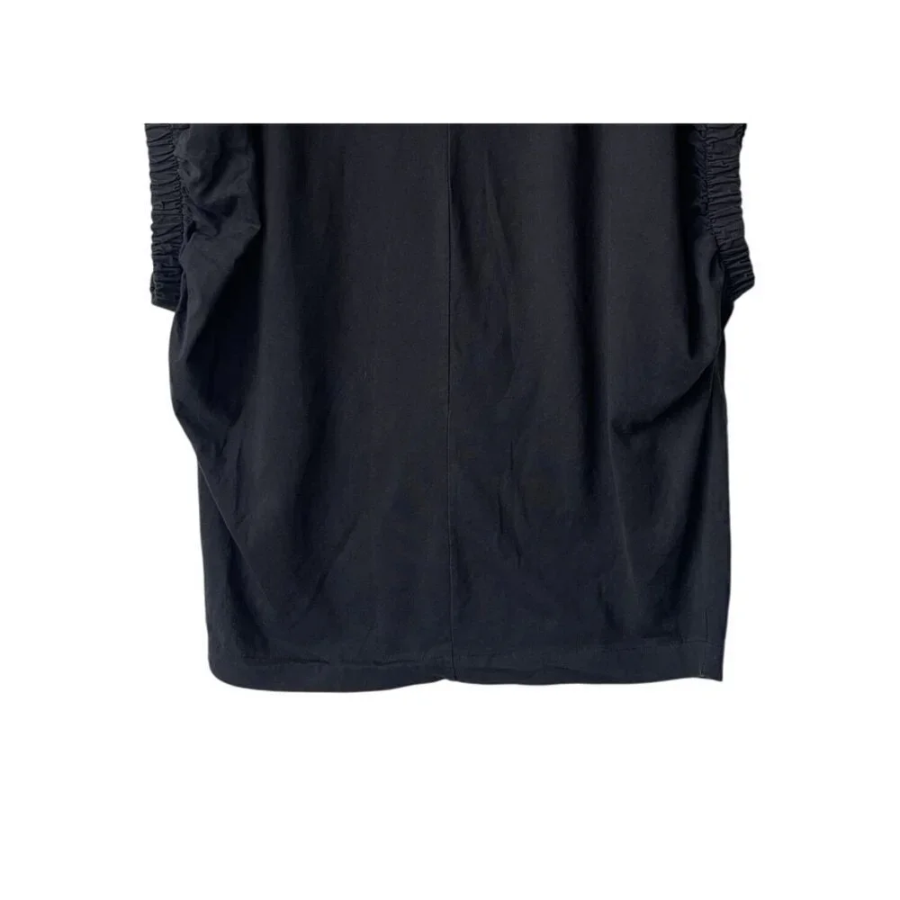 Zara Oversized‎ Womens Top Size S Black Batwing Sleeves Lagenlook Minimalist